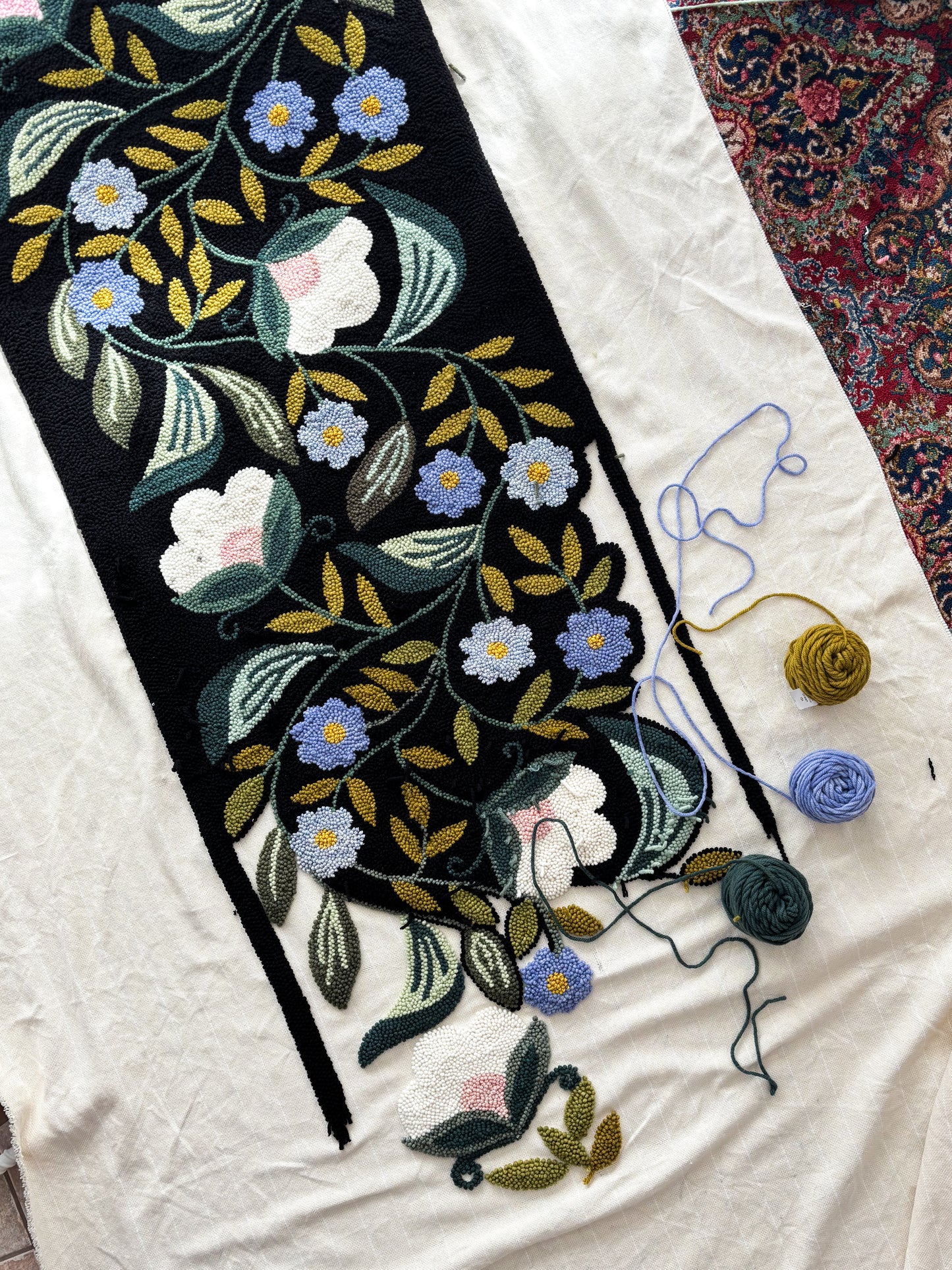 Indian Floral Hall Runner Pattern & Guide