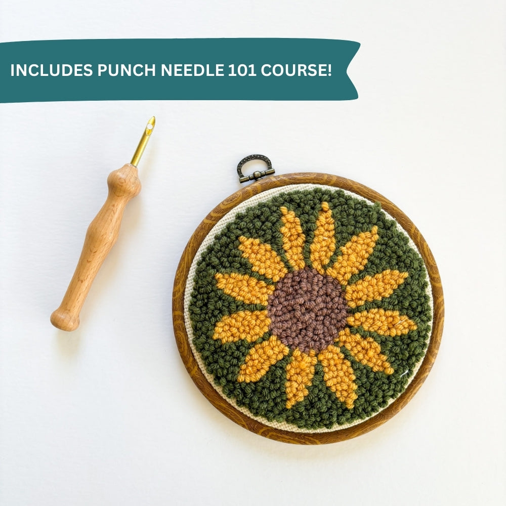 Sunflower Punch Needle Kit