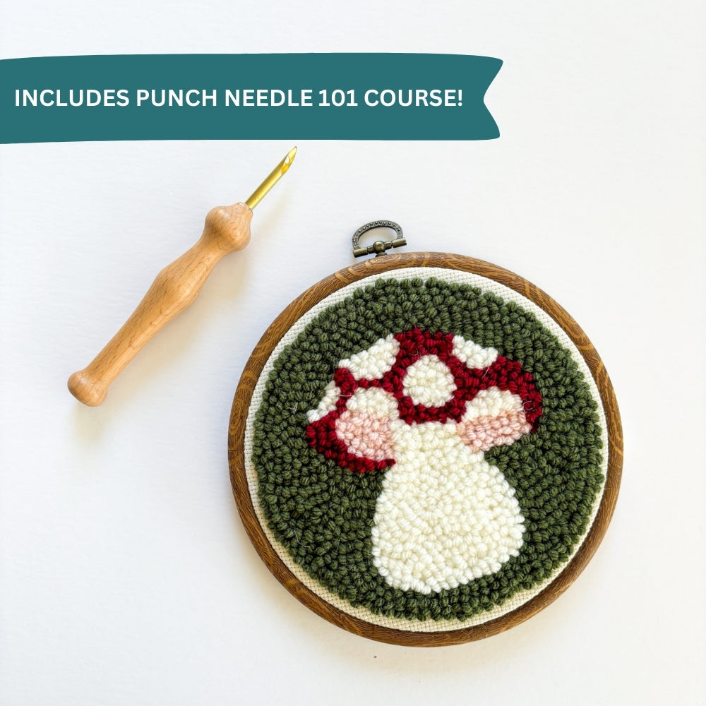 Mushroom Punch Needle Kit