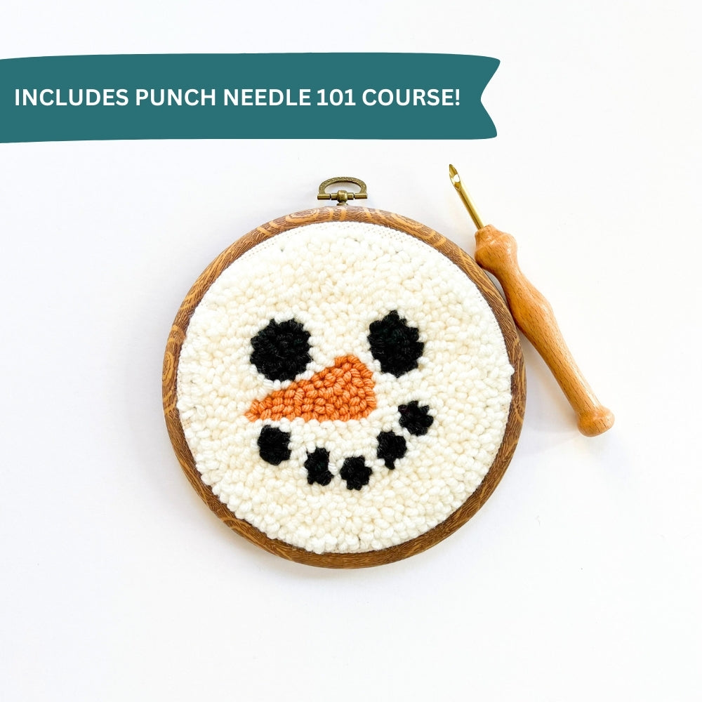 Snowman Punch Needle Kit