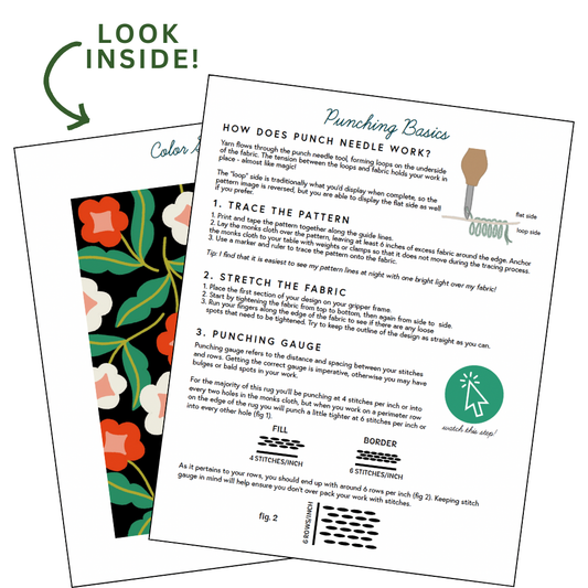 Diamond Floral Mini Rug PDF Pattern