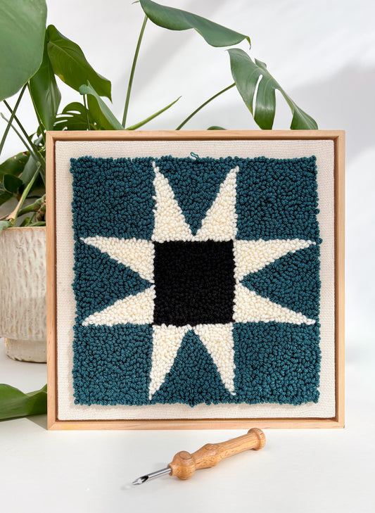 Sawtooth Quilt Star Punch Needle Kit