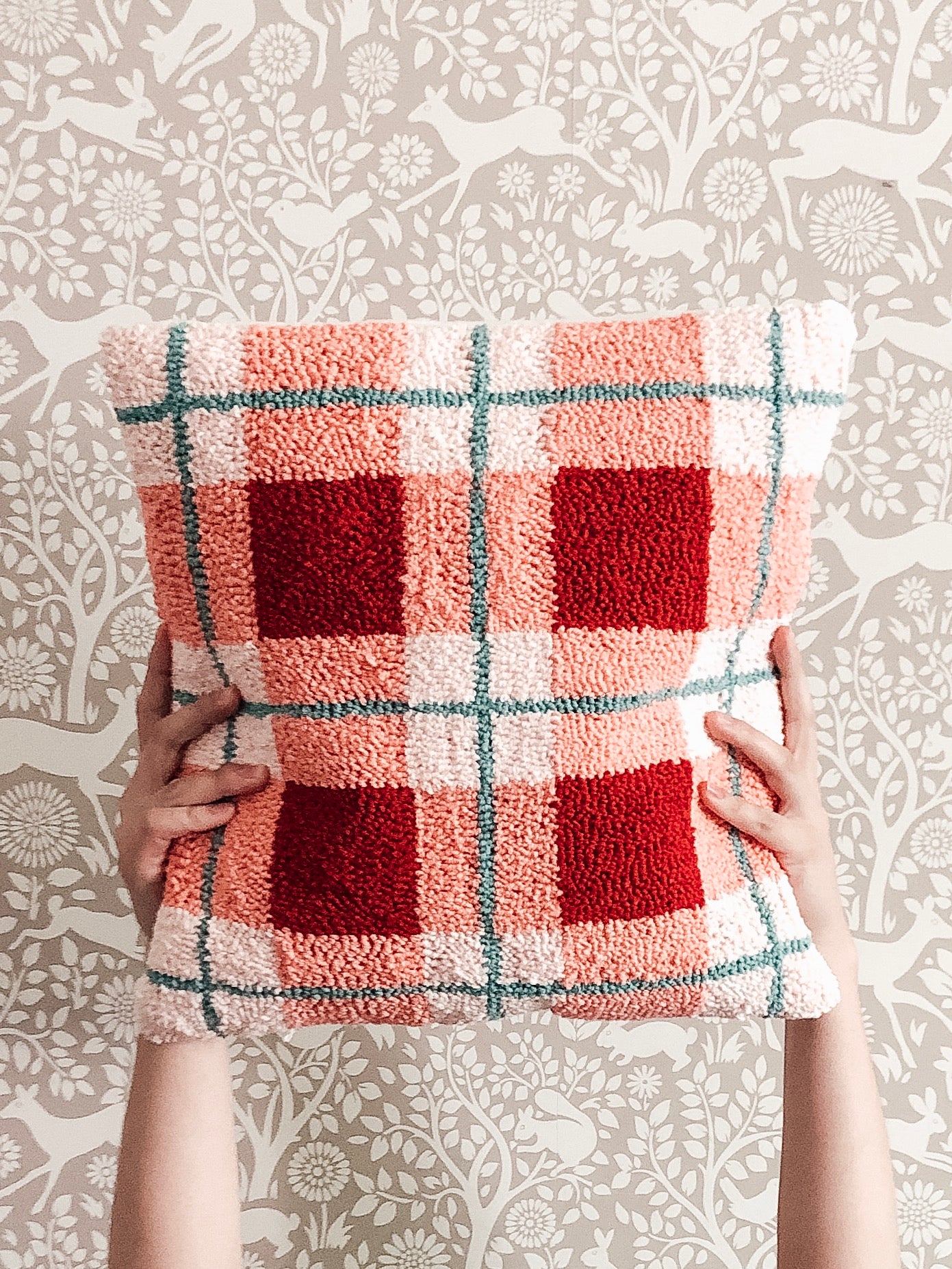 Pink Plaid Pillow Digital Guide