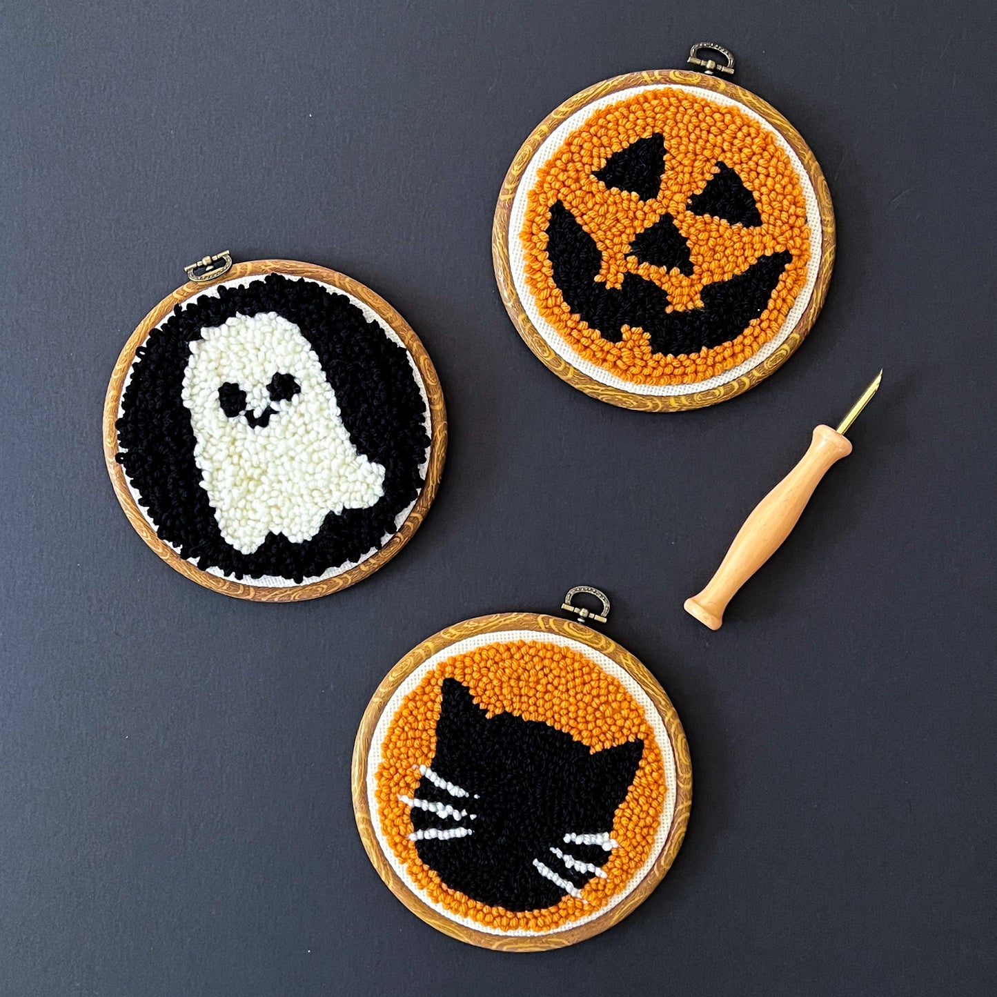 Jack-o-Lantern Punch Needle Kit