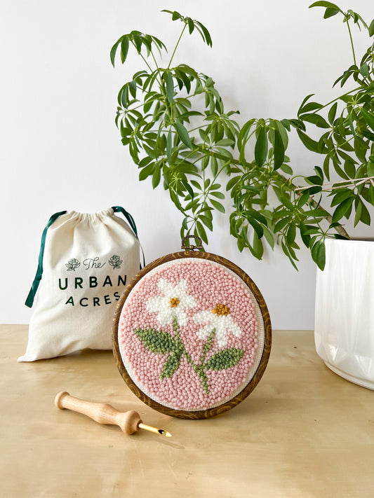 Pink Daisies Punch Needle Kit