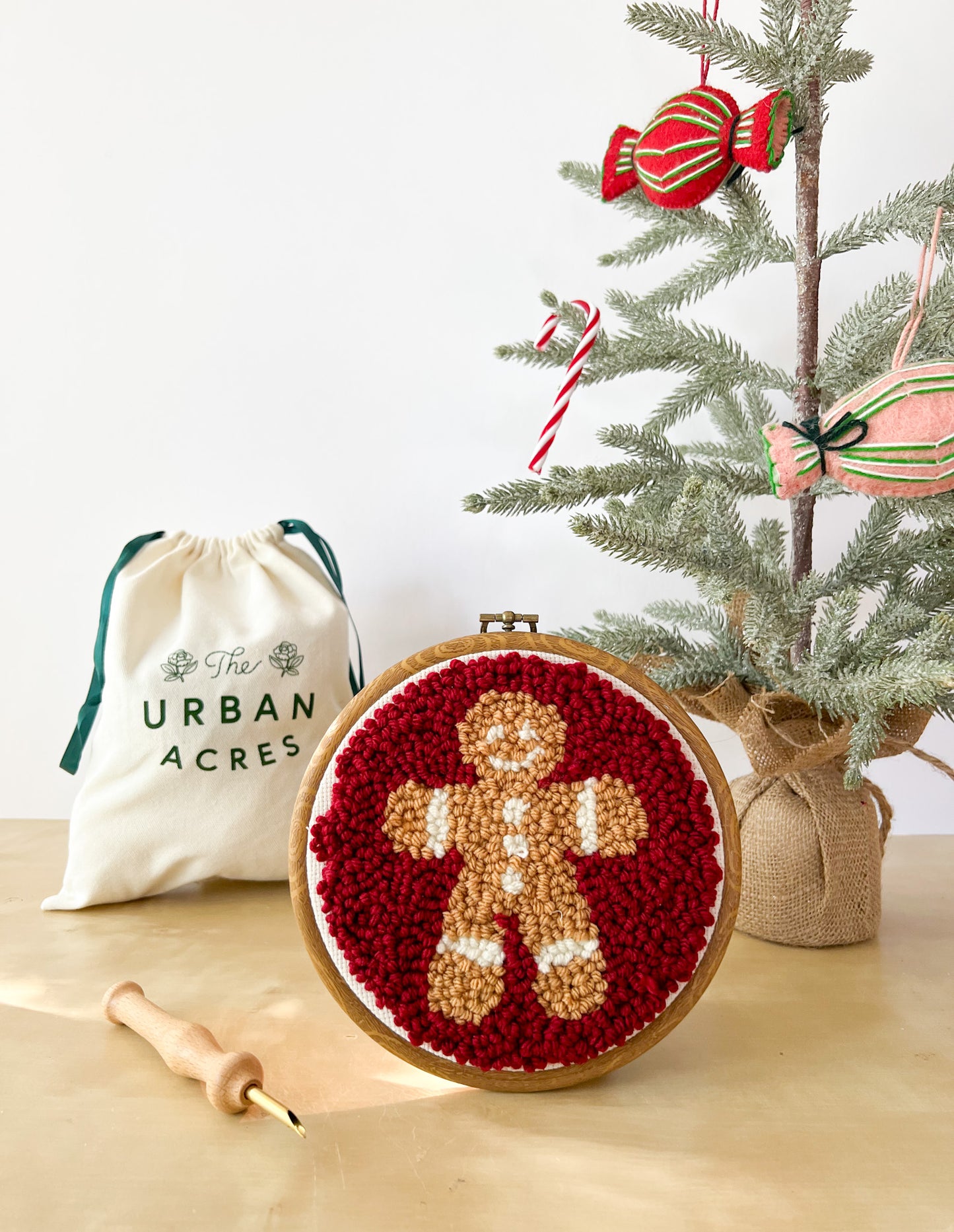 Gingerbread Man Punch Needle Kit