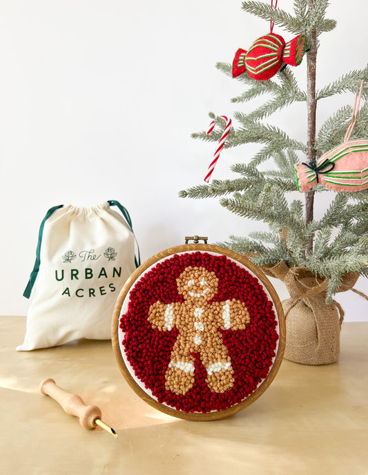 Gingerbread Man Punch Needle Kit