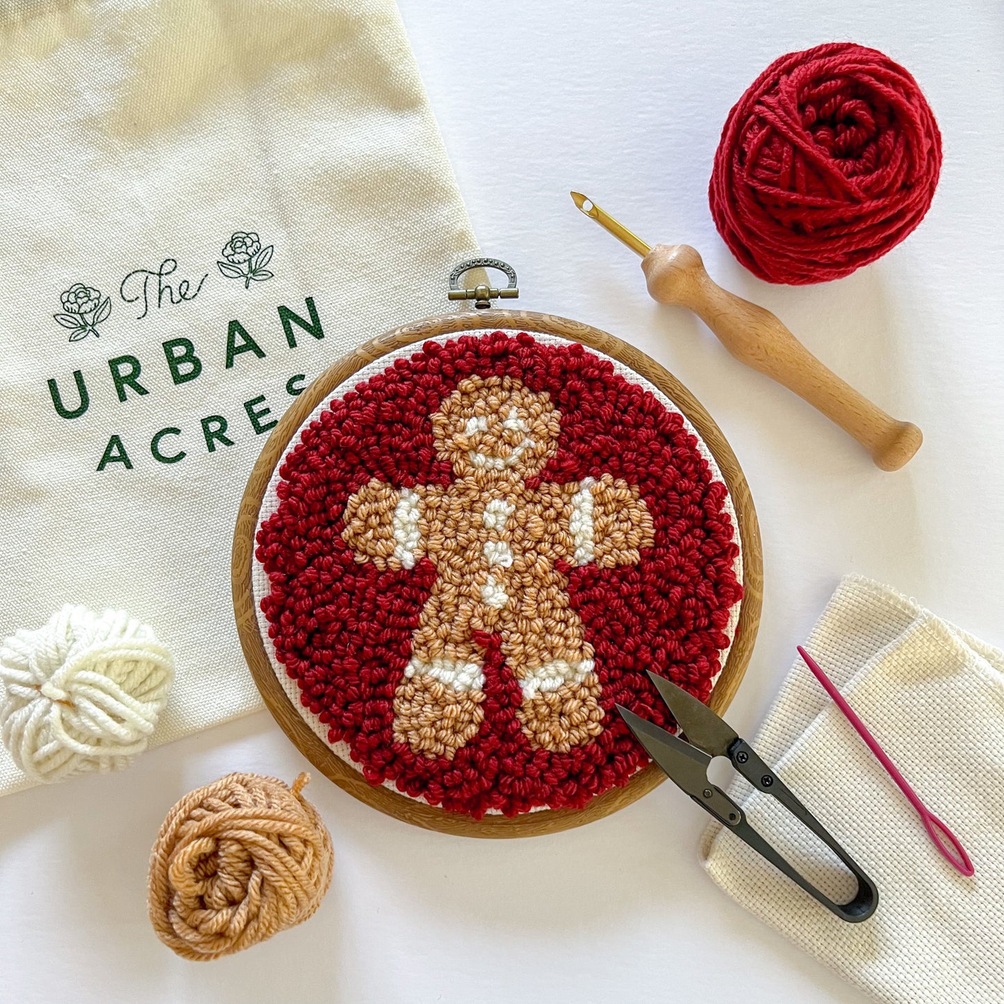 Gingerbread Man Punch Needle Kit