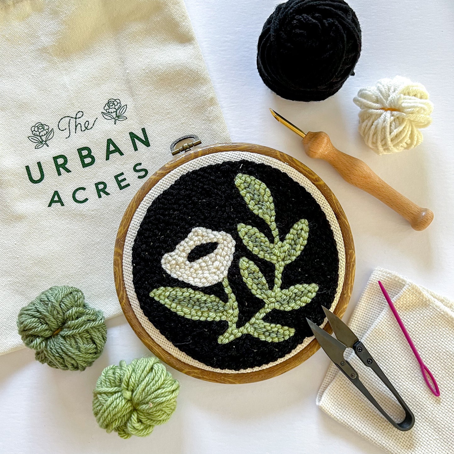 Modern Floral Punch Needle Kit