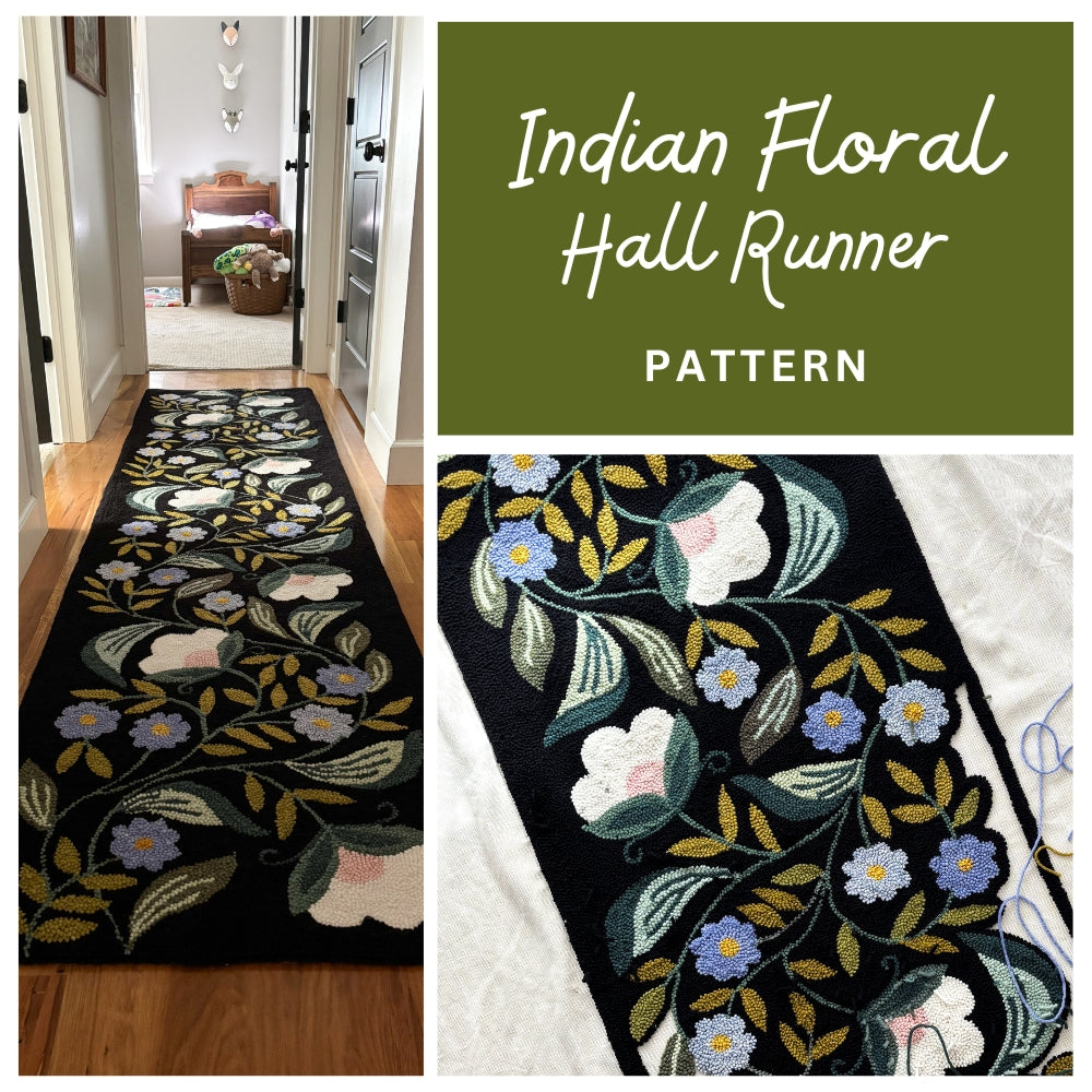 Indian Floral Hall Runner Pattern & Guide
