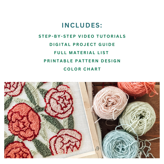 Peony Bloom Pillow Digital Pattern