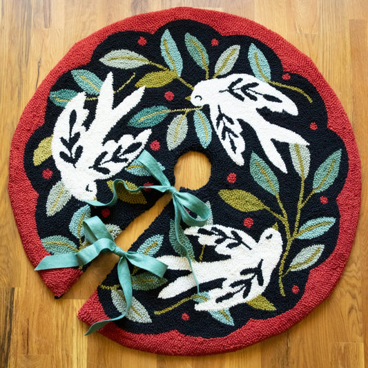 Christmas Doves Tree Skirt Kit