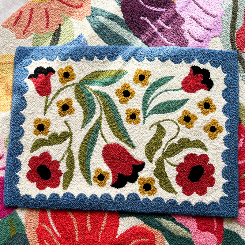Folk Pattern Rug Mini Folk Floral Rug Pattern & Course – The Urban Acres