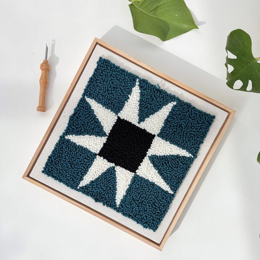 Sawtooth Quilt Star Punch Needle Kit