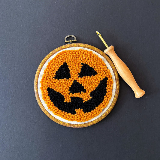 Jack-o-Lantern Punch Needle Kit