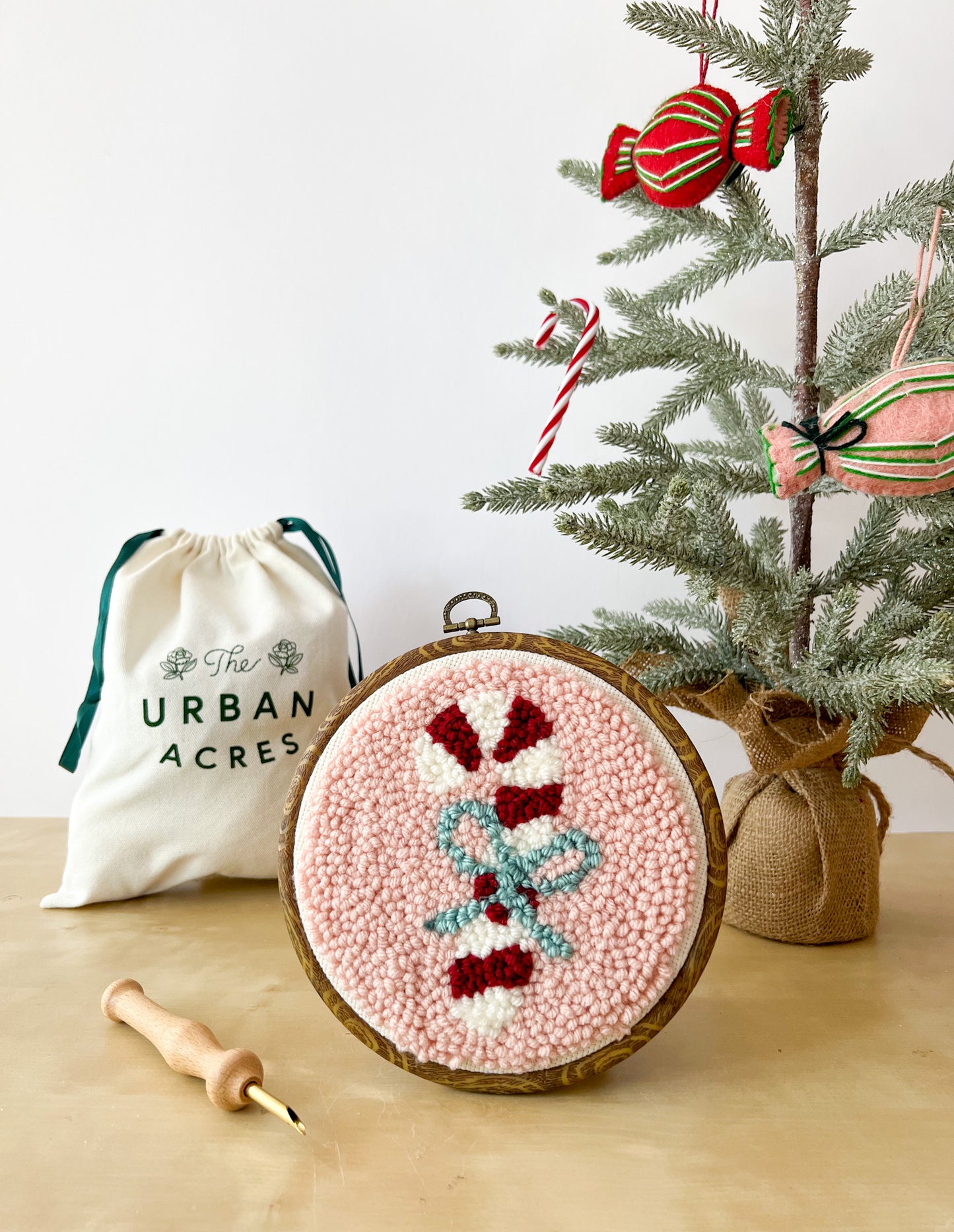 Candy Cane Punch Needle Kit