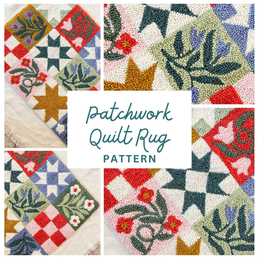 Patchwork Quilt Rug Digital Pattern