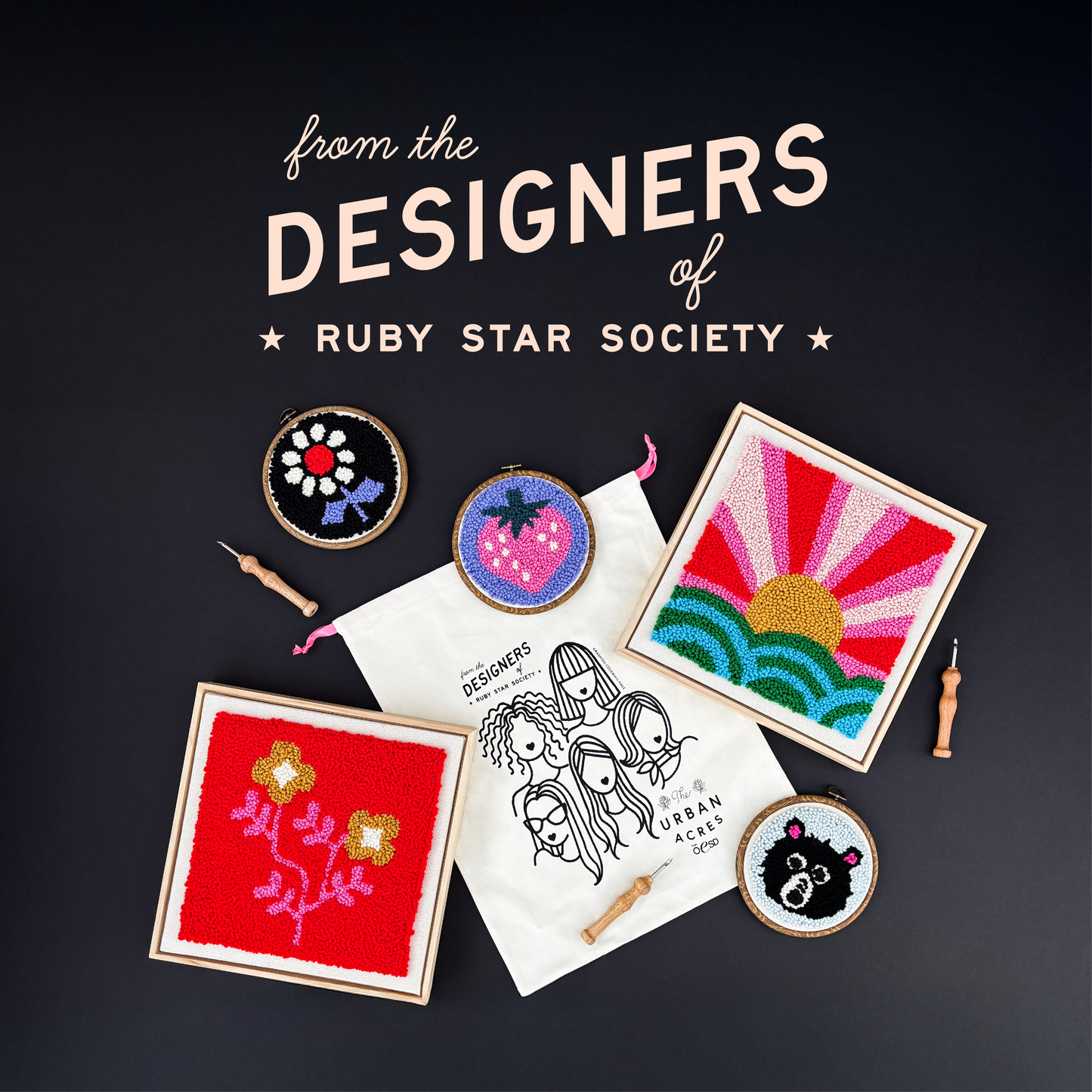 Ruby Star Punch Needle Bundle