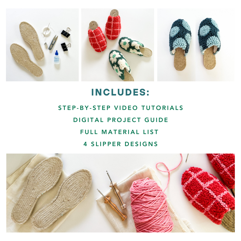 Punch Needle Slipper Course