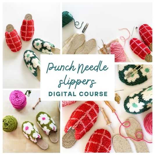 Punch Needle Slipper Course