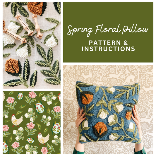 Spring Floral Pillow Digital Pattern