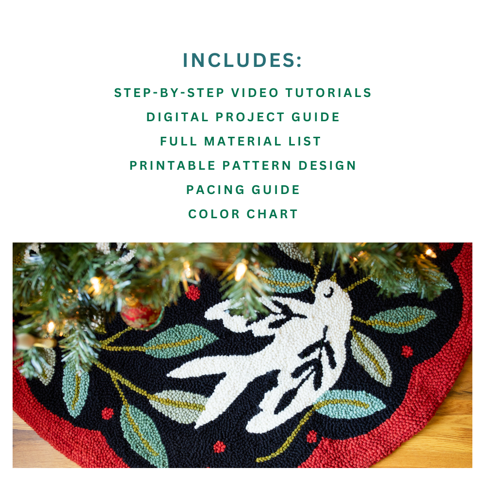 Christmas Doves Tree Skirt Pattern & Course