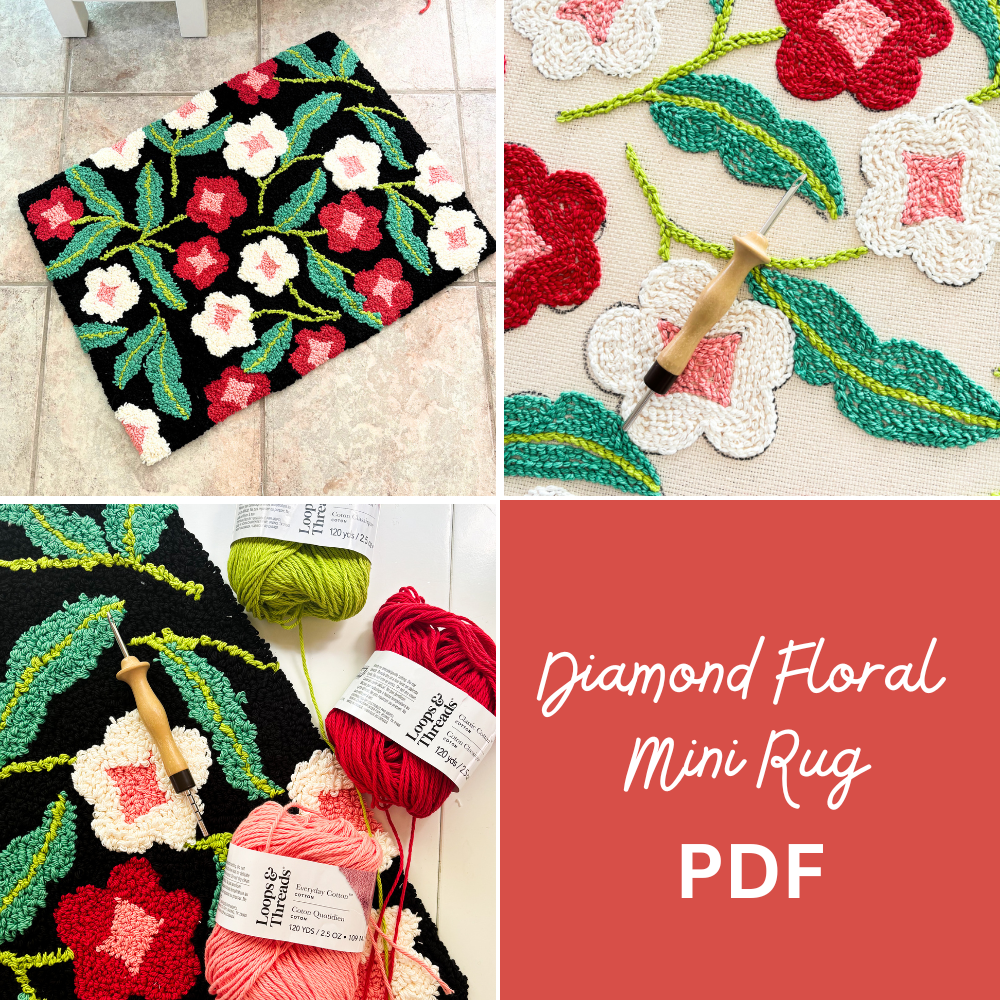 Rug Patterns.pdf Diamond Floral Mini Rug PDF Pattern – The Urban Acres
